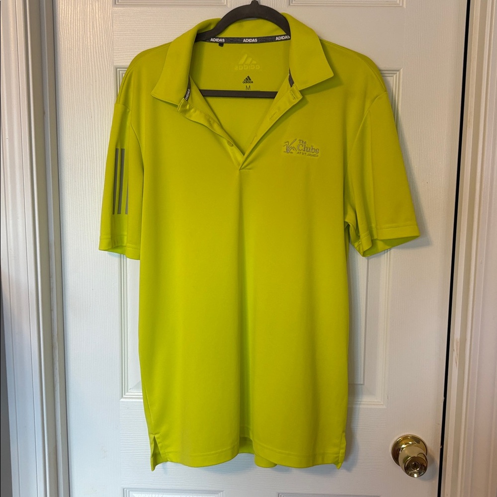 Adidas Bright Green Performance Polo